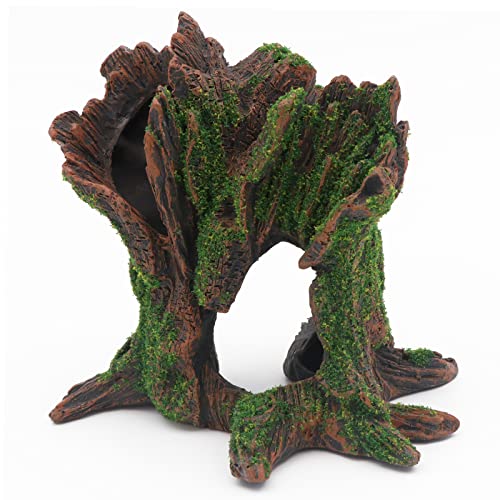 Aquarium Landscape Tree Stump Trunk Hollow Rock for Fish Hiding (Tree Stump)