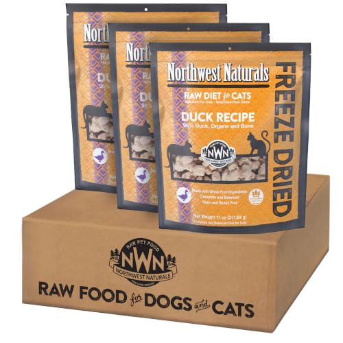 Freeze Dried Duck Cat & Kitten Food (11 Ounce (Pack of 3))