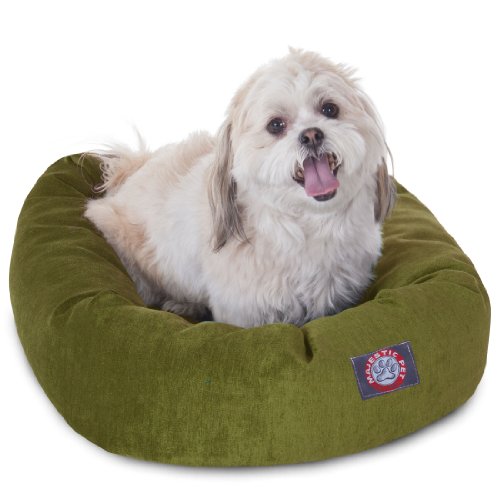 Villa 24 Inch Shredded Memory Foam Dog Bed for Small Sized Dog 24x19x7 Inch (Fern)