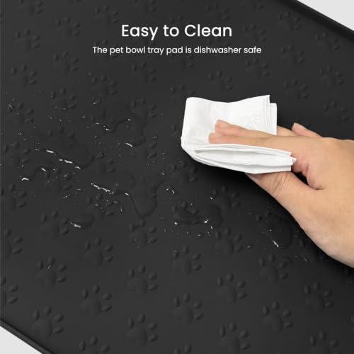 Dog Food Mat Anti (25.6" x 13"-2PCS / Black)