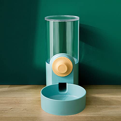 Pet Hanging Automatic Feeders Drinking Bowls 40oz (Green-Water)