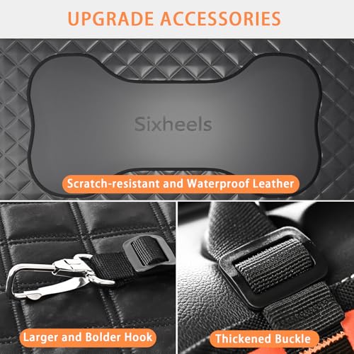 Truck Dog Seat Cover Back Seat Protector (For Full Size Truck / Full Size SUV / Black with Inflatable Cushion)