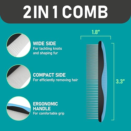 Pet Grooming Rake and Dematting Comb (C - Rake and Comb Kit (Best Value) / Large)