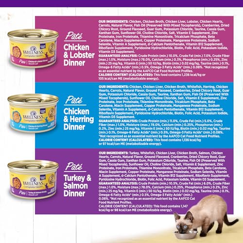 Complete Health Pate Variety Pack Adult Canned Wet Cat Food (3 Ounce (Pack of 12))