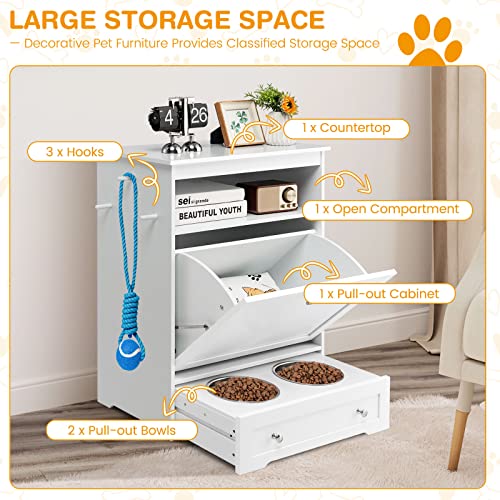 Pet Feeder Station (White)