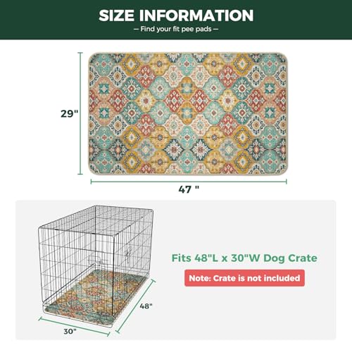 Washable Pee Pads for Dogs (Beige Gourd / 29" x 47" (2 Packs))