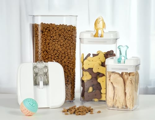 Flip Tite Pet Food Container with Airtight Lids (White / 6")