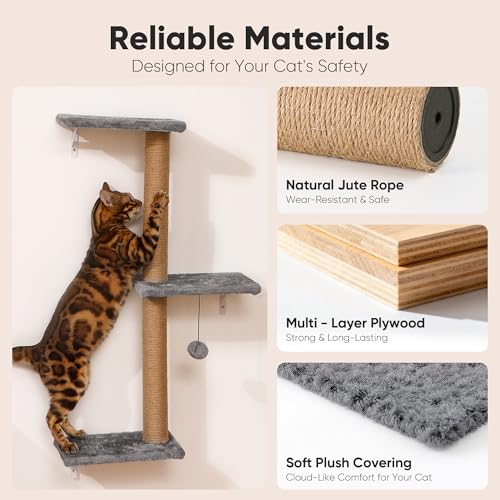 Cat Wall Shelves (Light Gray)