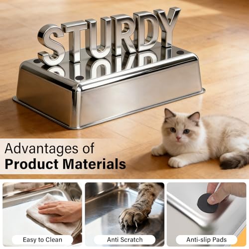 Stainless Steel Litter Box with Lid (Enclosed)