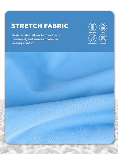 Horse Fly Mask with Forelock Opening Stretch Breathable and Comfortable for Horses UV (Ice Blue / L)