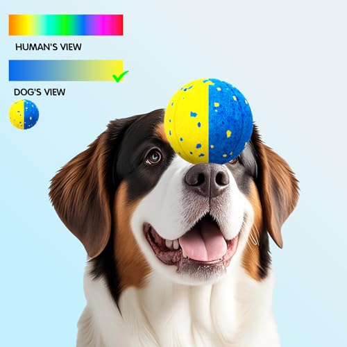 Dog Ball Smart Interactive Dog Toy with Remote Control (Blue+Yellow)
