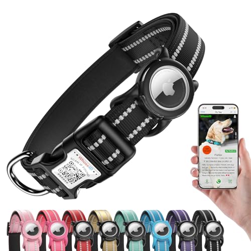 Airtag Dog Collar (Z: Black / XS: with Airtag Holder)