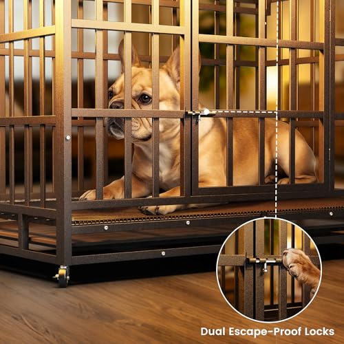 38 Inch Heavy Duty Dog Crate (Black / Small)