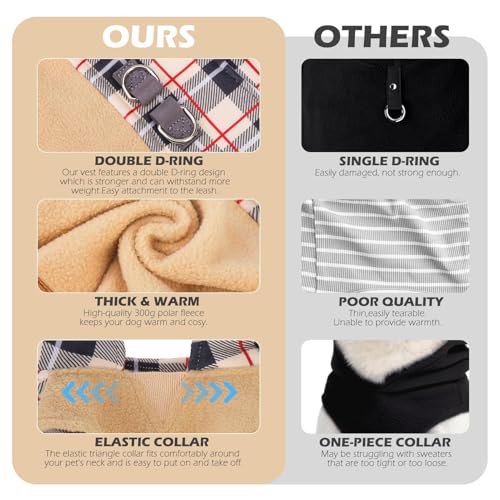 Fleece Dog Sweater (Beige / Large)
