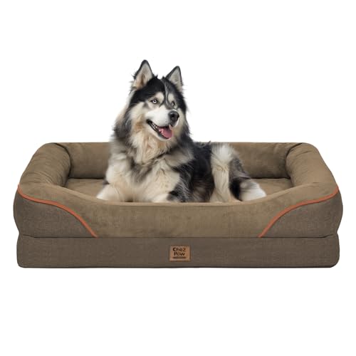 Orthopedic Waterproof Dog Bed for Large Sized Dogs (Coffee / 45"L x 35"W x 7.5"Th)