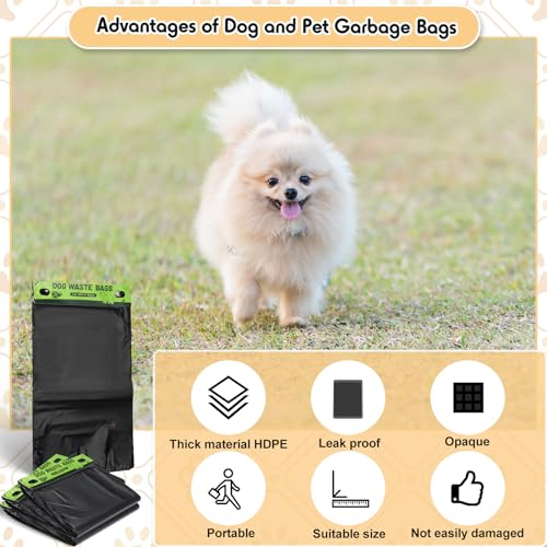 5000 Pcs 5000 Pcs Dog Header Bags (Black)