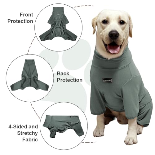 Dog Pyjamas PJS Sweater Clothes and Home Clothing Suitable for Medium to Large Breeds of Dogs (Thick Green / 3XL)