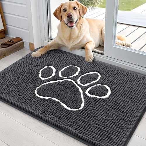Dog Door Mat for Muddy Paws 36x24 (Dark Grey / 36" X 24")
