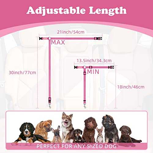 Dog Seat Belt for Car (Pink)