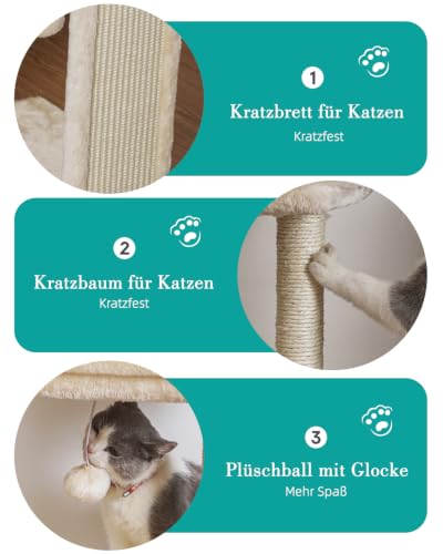 Small Cat Tree for Indoor Cats (Beige)
