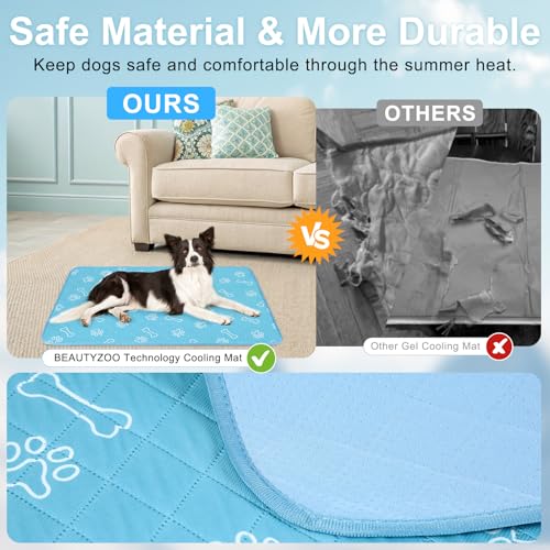 Upgraded Dog Self Cooling Mat Ice Silk Chill Pads for Small Medium Large Dogs Q