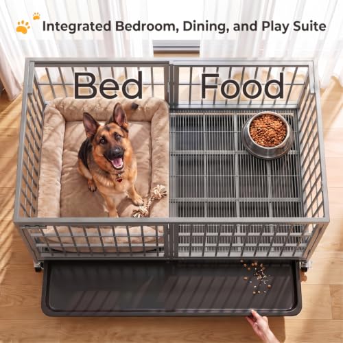 48“ Heavy Duty Dog Crate (Silver)