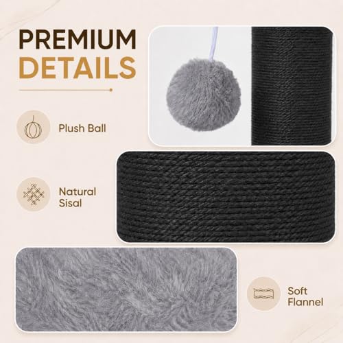 32 Inch Tall Cat Scratching Post (X-Large / Black)