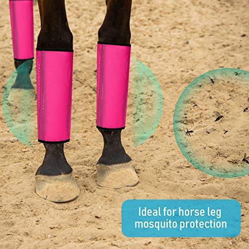 12 Fly Boots for Horse Set of 12 Loose Breathable Mesh Horse Fly Sheets Protective Horse Leg Wraps Leggings for Preventing Flies and Mosquitoes Bites (Pink, Blue, Orange)