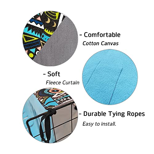 Guinea Pig Hideout Hideaway Corner Fleece Toys Cage Accessories (Blue Rectrangle)