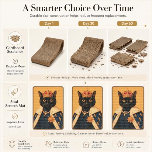 Art Sisal Cat Scratcher Mat (Monarch Cat)