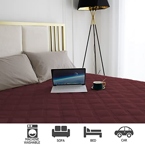 Waterproof Dog Bed Cover Pet Blanket with Anti (68x82 Inch (Pack of 1) / Burgundy)