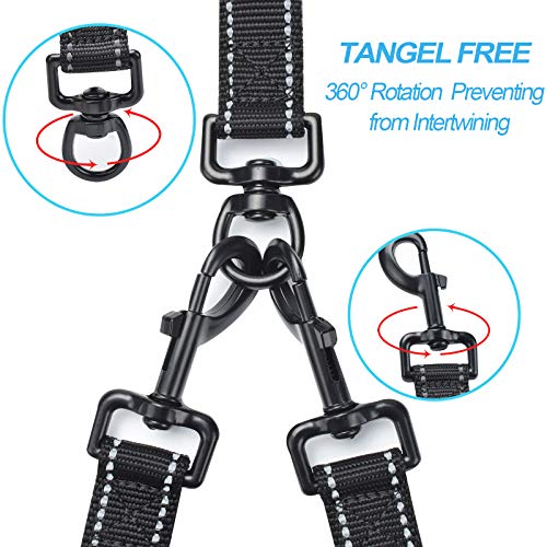 Double Dog Leash (Black)