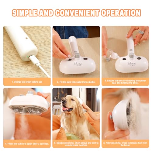 Cat Steam Brush for Cats & Dogs (White)