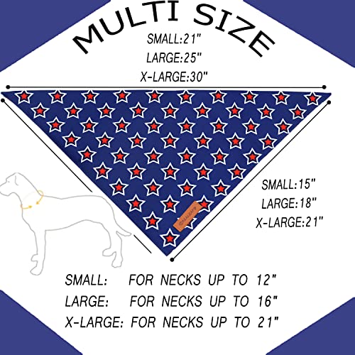 American Flag Dog Bandanas 2 Pack (American Flag 1 / X-Large)