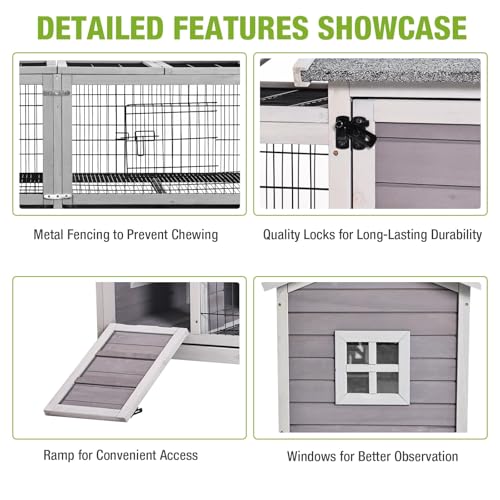 Rabbit Hutch Outdoor with Run