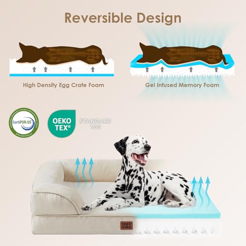 Orthopedic XXL Dog Bed (Beige / 52.0"l X 41.0"w X 8.0"th)
