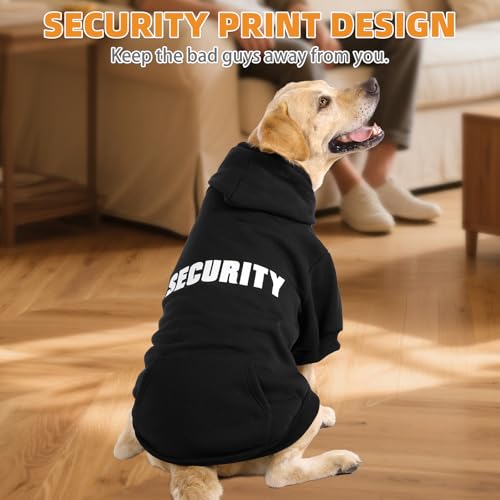 Security Dog Hoodie (Black（Security） / X-Large)