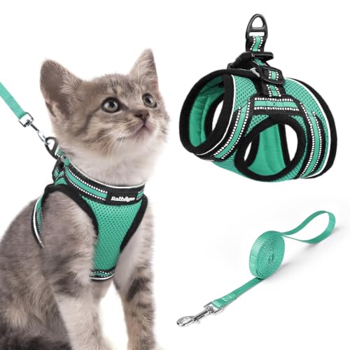 Cat Harness and Leash Set (S / Green)
