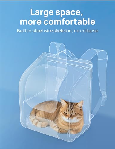 Cat Backpack Carrier (Light Green / 12.6"L x 10.2"W x 16.5"H)