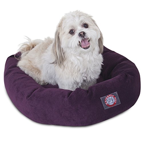 Micro Velvet Dog Bed (Aubergine)