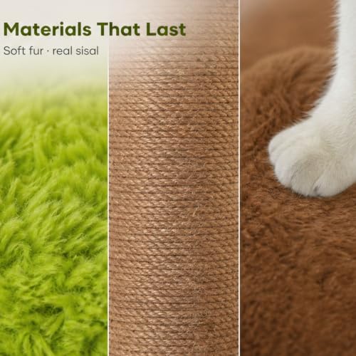 60in Heavy‑Duty Forest Cat Tree for Indoor Cats (Green / 60 inches)