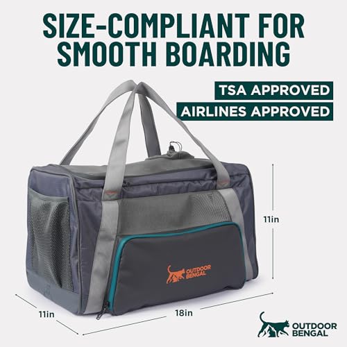 Zeppelin™ Airline Approved Cat Carrier Large Soft (Charcoal Black)