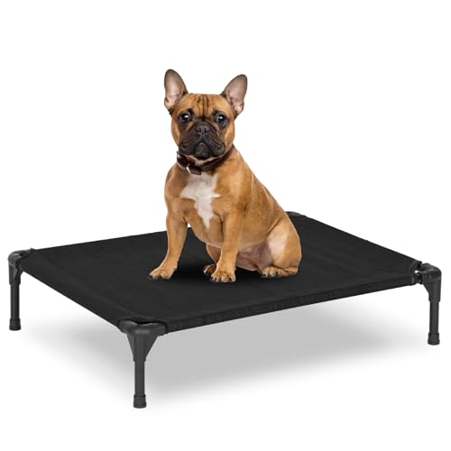 Elevated Dog Bed for Outdoor (Black / 32"L x 25"W x 7"Th)