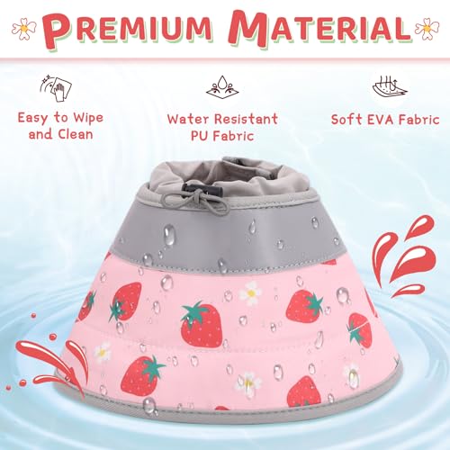 Cat Cone Collar Soft to Stop Licking (Pink / L)