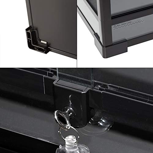 67Gallon Reptile Large Terrarium Upgrade Glass Front Opening Tank Sliding Door with Screen Ventilation Reptile Terrarium About 48" x 18" x 18" (Reptile Terrarium - Sliding Door)