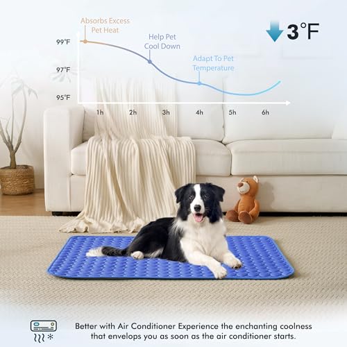 Summer Cooling Mat & Sleeping Pad (28" x 22" / Navy Blue)