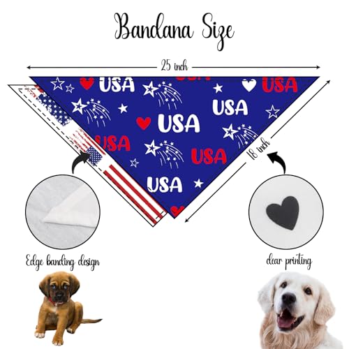 4th of July Dog Bandana 2 Pack (I)