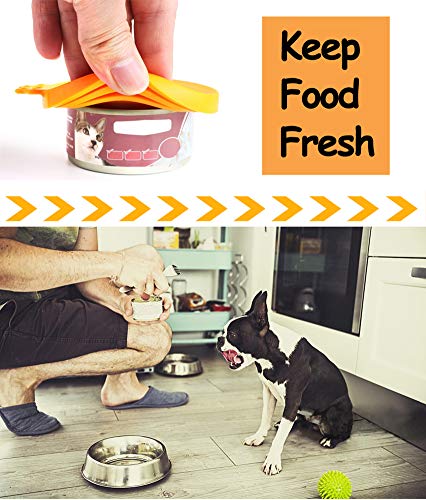 Pet Food Can Cover Silicone Can Lids for Dog and Cat Food (Multi-colored)