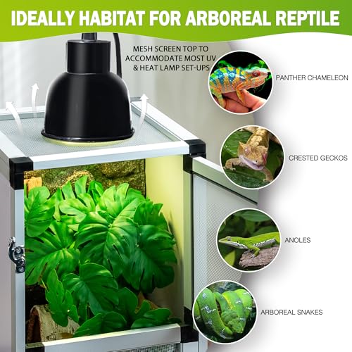 Small Reptile Cage 8" x 8" x 12" (8x8x12inch-two doors / White)