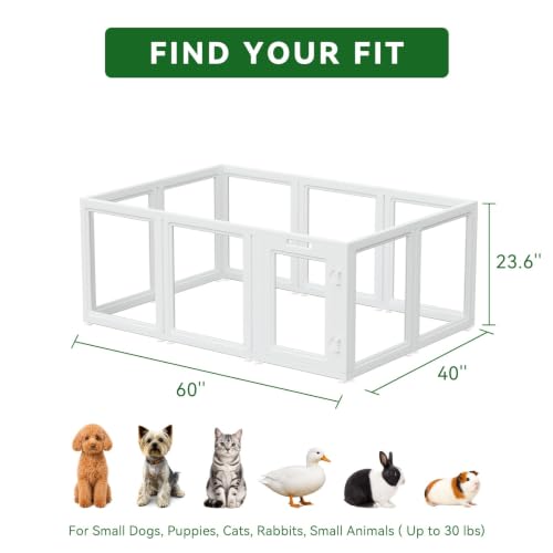 Clear Acrylic Dog Playpen (24")